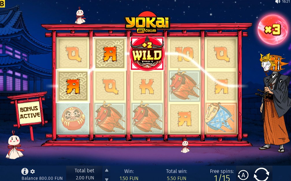 Free Spins round with Sticky Wilds staying put