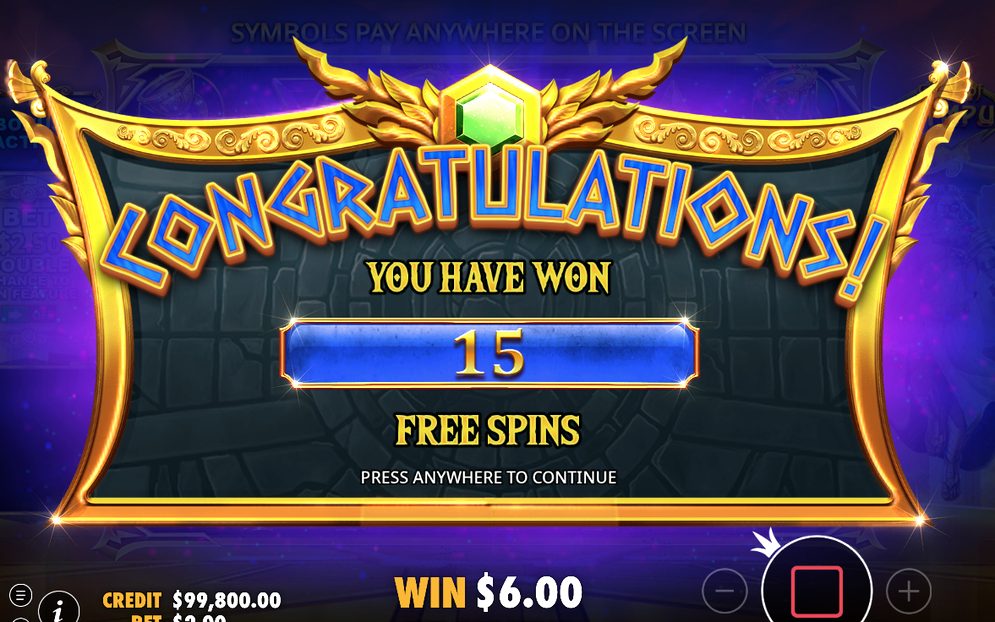 Free Spins round with the TOTAL MULTIPLIER counter on screen