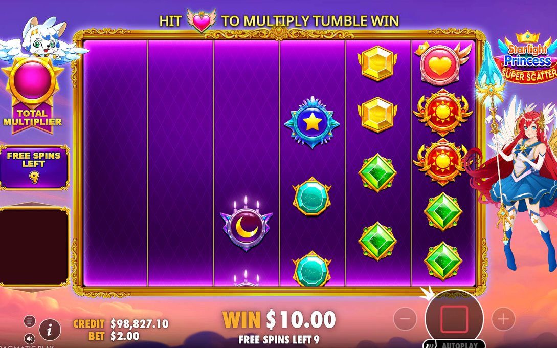 Free Spins round showing the TOTAL MULTIPLIER accumulator